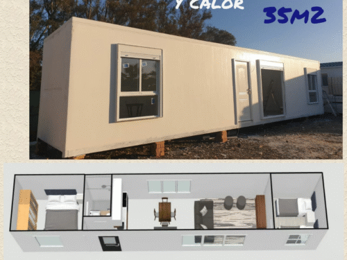 Casa modular de 35m2 con 2 dormitorios