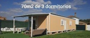 Casa modular de 70m2 con 3 dormitorios
